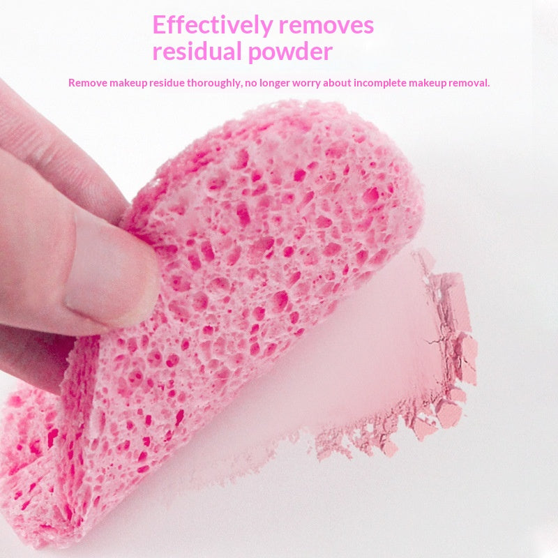 Biodegradable Heart-Shaped Wash Sponge For Deep Cleansing And Makeup Removal