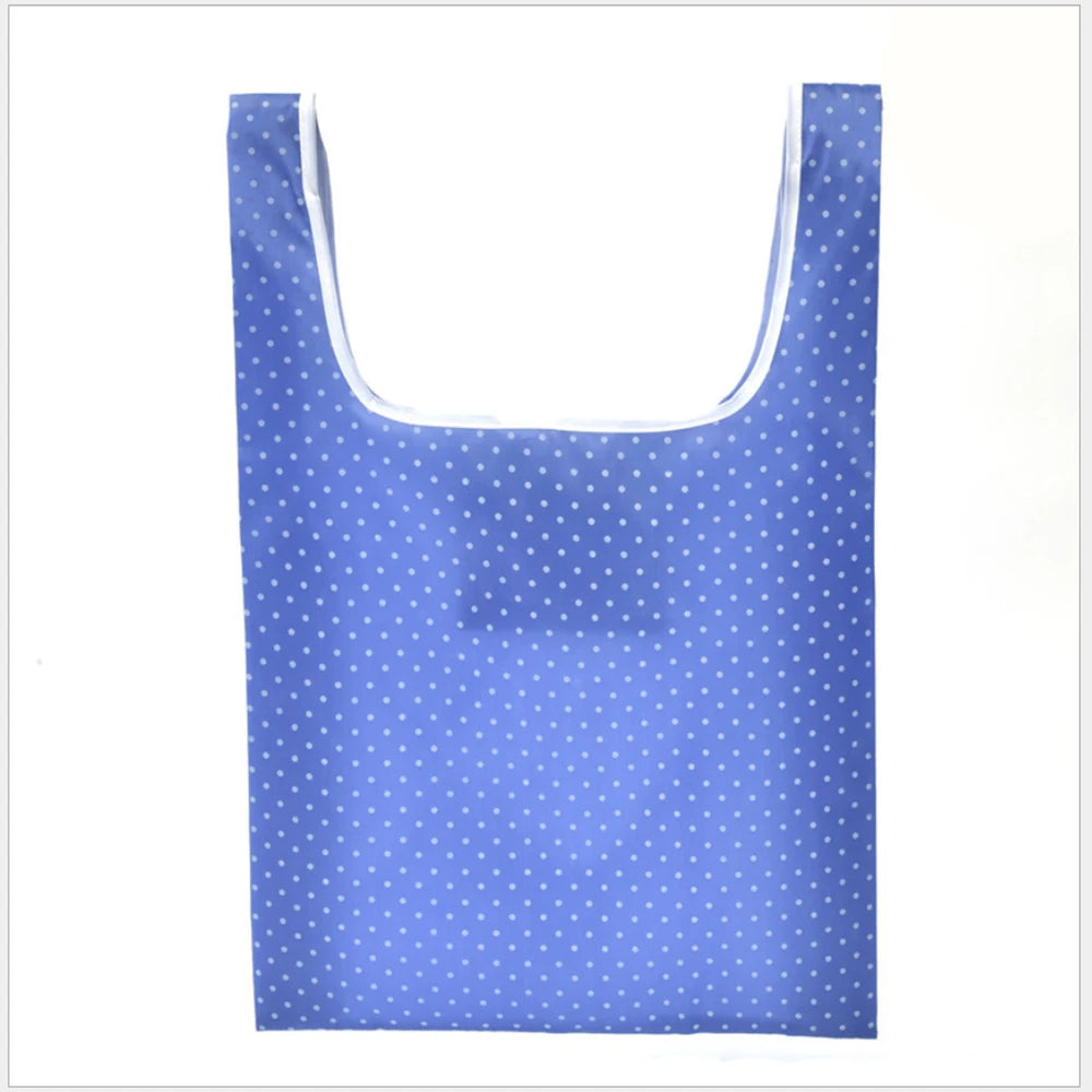 BIG Eco-Friendly Shopping bag foldable polyester bag environmmental grocery bags folding Pocket Tote Portable Shoulder Handbag