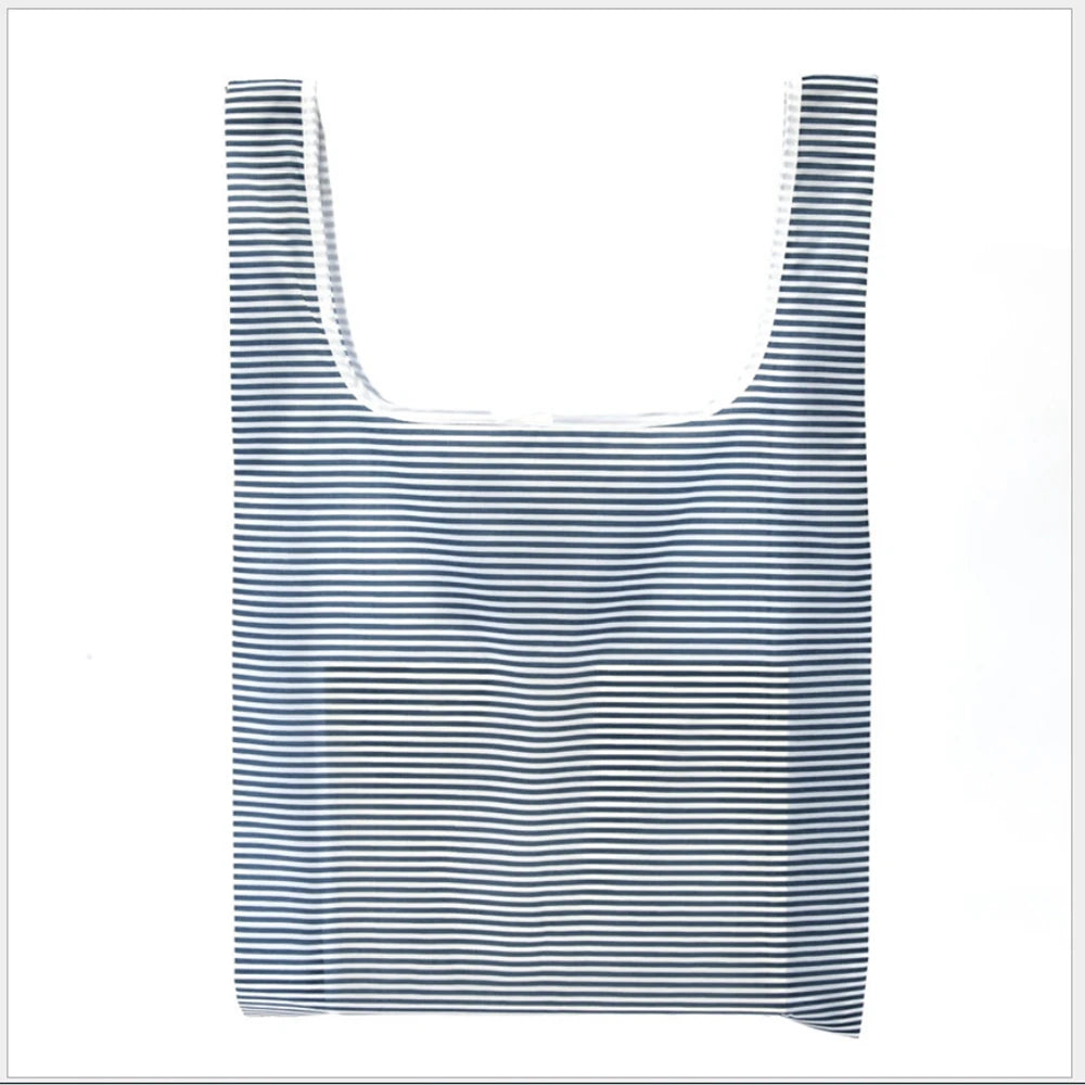 BIG Eco-Friendly Shopping bag foldable polyester bag environmmental grocery bags folding Pocket Tote Portable Shoulder Handbag