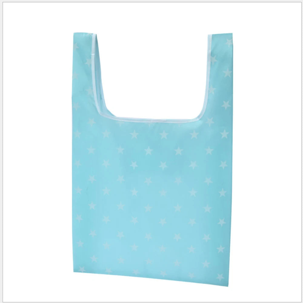 BIG Eco-Friendly Shopping bag foldable polyester bag environmmental grocery bags folding Pocket Tote Portable Shoulder Handbag