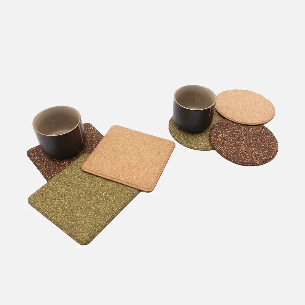 Eco-friendly Tea Dregs Cork Coasters Heat Insulation Anti-scald  Non-slip  Coaster Table Decoration and Accessories