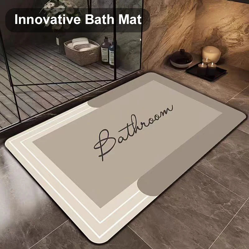 1PC Bathroom Absorbent Mat Indoor Simple Modern Diatomite Foot Mat Quick Drying Kitchen Toilet Rug Non-slip Doormat Home Decor