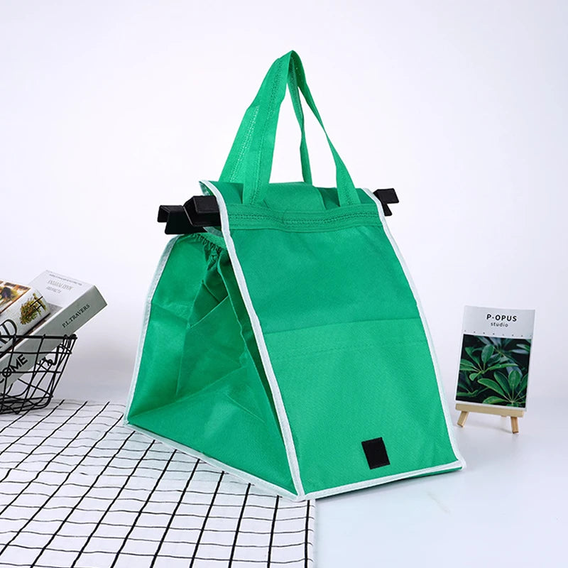 Eco Friendly Trolley Tote Supermarket Shopping Bag Thicken Cart Bags Large Capacity Handbags Foldable Reusable Cart Bag