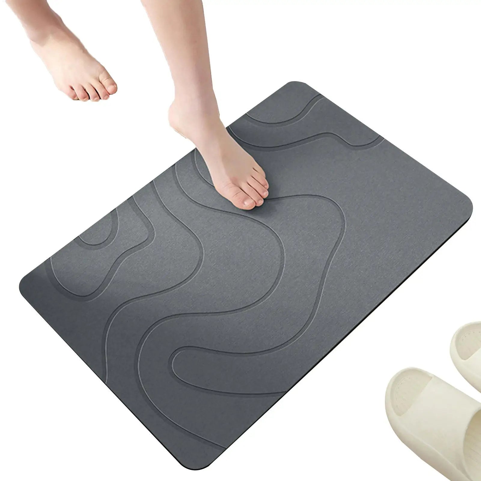 Bath Drying Mat Diatom Mud Soft Mat Toilet Door Non slip Mat Water Absorption Quick Drying Diatomite Shower Mat