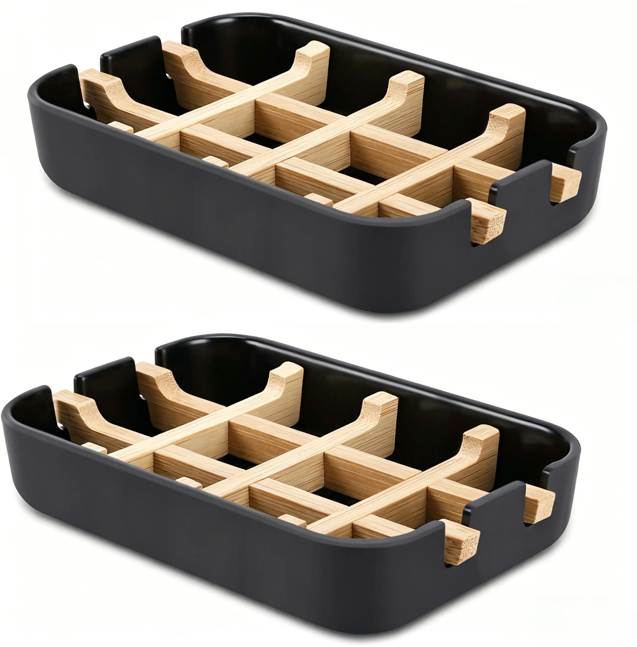 Bamboo Drainage Soap Dish, Eco-Friendly Soap Holder Saver, Durable Portable Soap Box, Bathroom Accessory Home Organizer