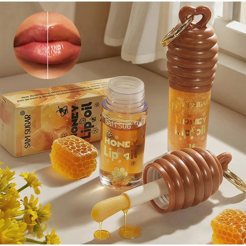 Honey Lip Balm Longlasting Moisturizing Dry Lips Diminishes Lip Lines Plumps Lips With Transparent Pearlescent Lip Care Lip Balm