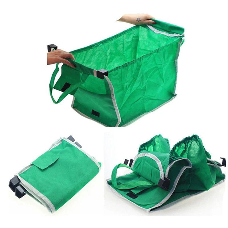 Eco Friendly Trolley Tote Supermarket Shopping Bag Thicken Cart Bags Large Capacity Handbags Foldable Reusable Cart Bag