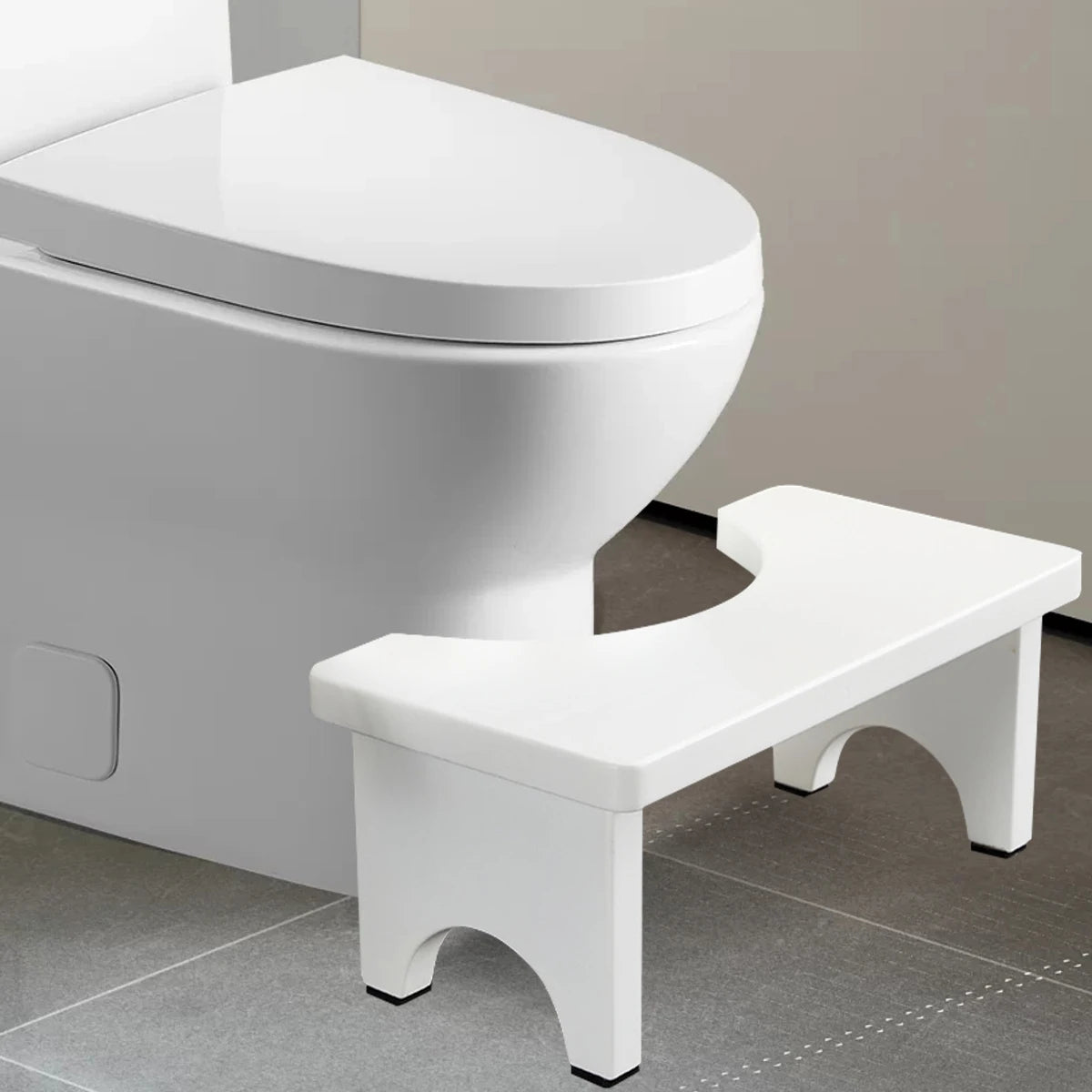 Bamboo Toilet Stool Squat Adult,Portable Toilet Potty Stool,Constipate Helper Stool For Bathroom,Curved Build, Bump-Proof