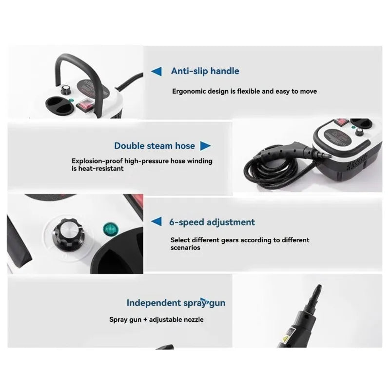 Eco Friendly Home Air Conditioning For Kitchen, Car, Steam Cleaner 1200W, 110V, High Pressure, High Temperature, US Plug Plu
