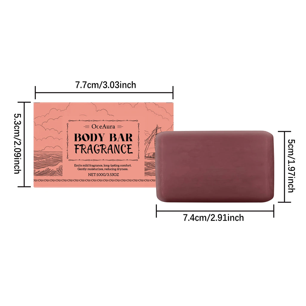 Sandalwood Scented Body Bar Moisturizing Gentle Cleansing Soap for Bath Shower Long-Lasting Fragrance Handmade Natural Skin Care