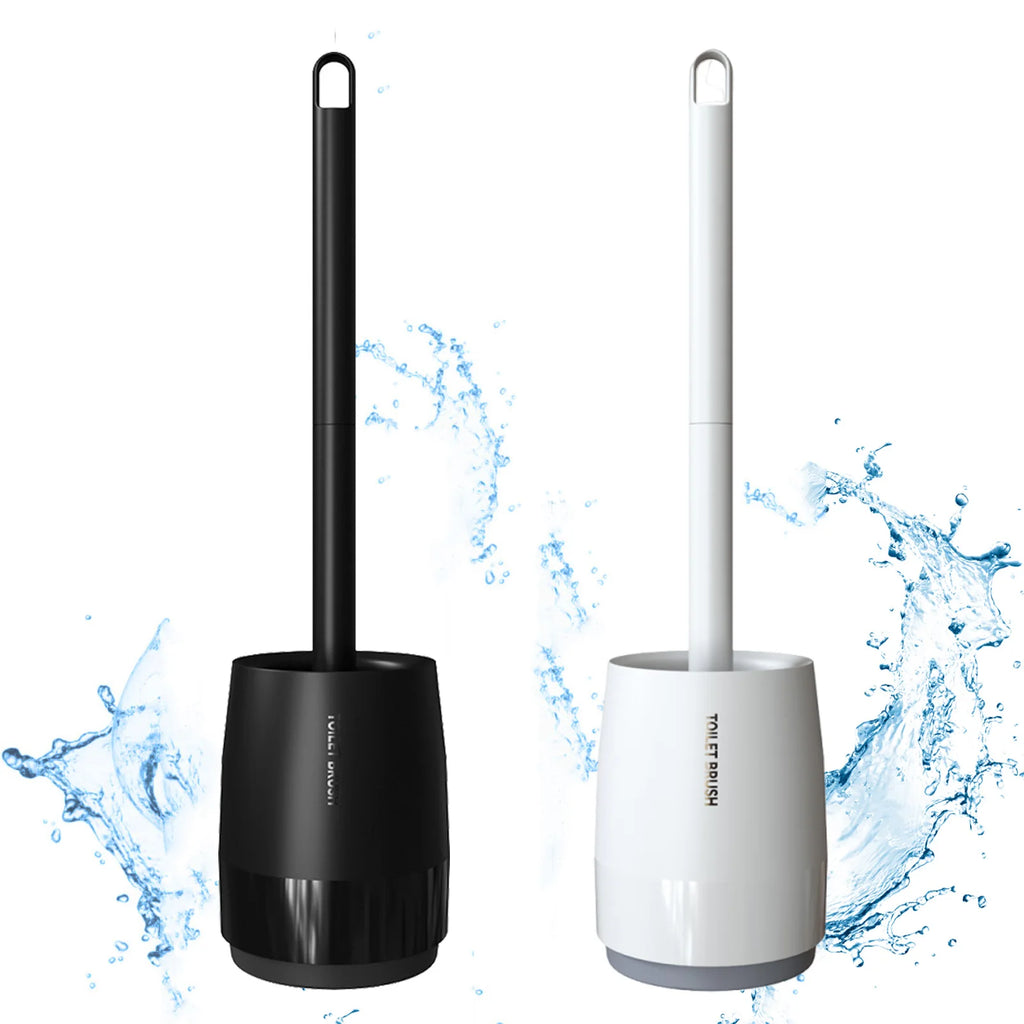 1 large floor standing toilet brush, extended handle toilet gap cleaning brush, nylon soft bristled brush, suitable for bathroom