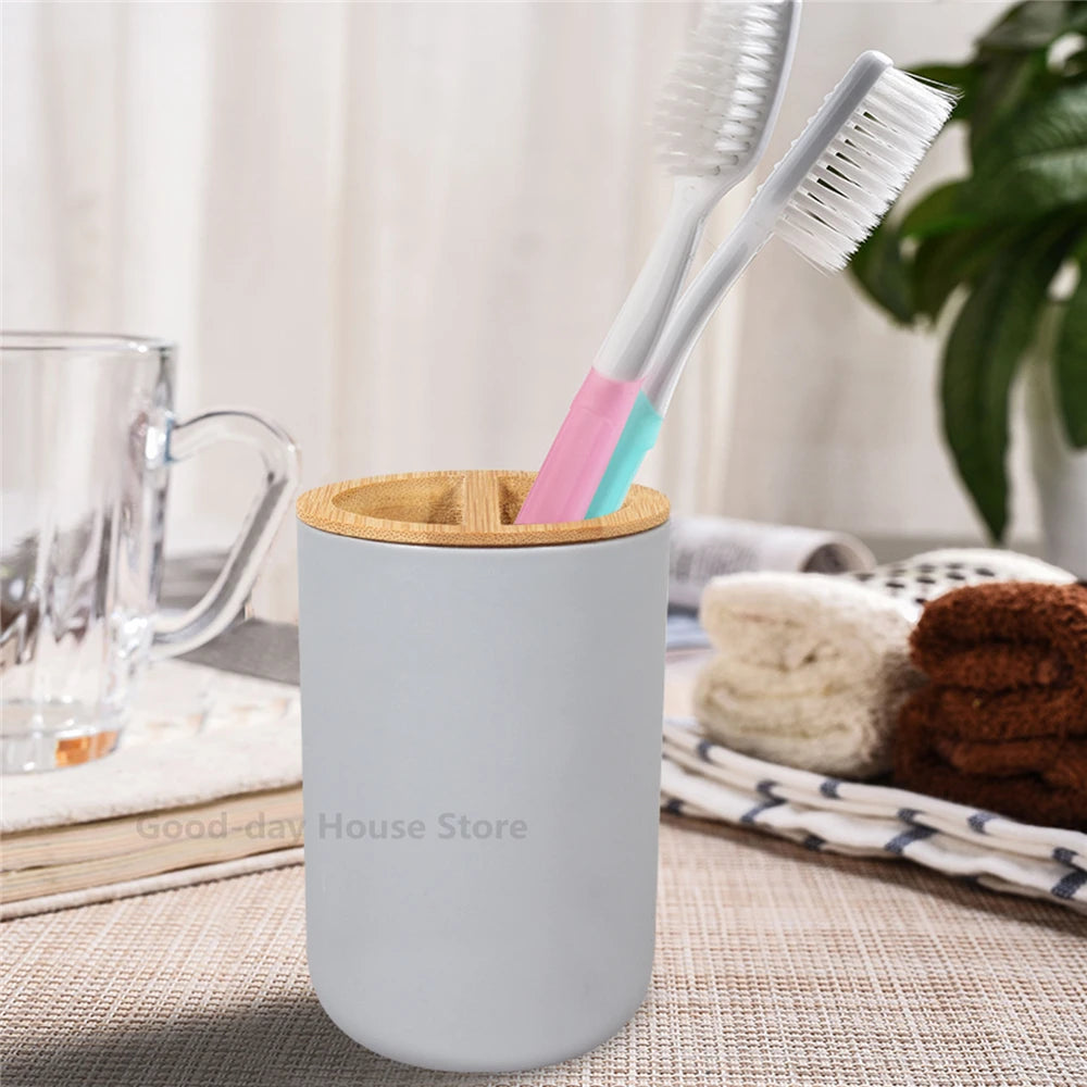 1pc Bathroom Accessories Soap Dispenser Bottle Dish Washroom Garbage Can Toothbrush Holder Cup Suit Lotion Rack Toilet Brush