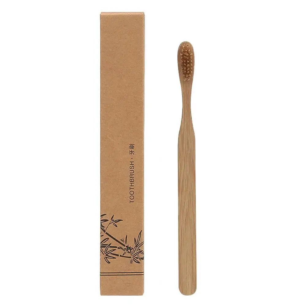 Eco-Friendly Bamboo Toothbrush Set - Soft Bristle Charcoal Infused, Biodegradable Oral Care