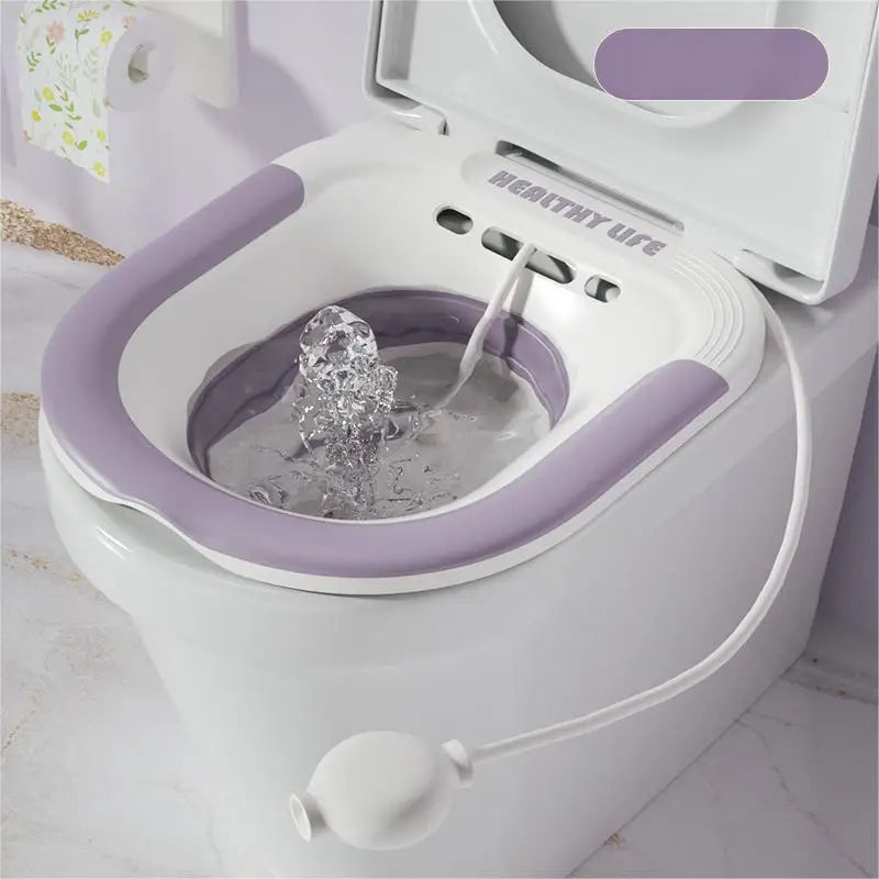 Folding Toilet Sitz Bath Pregnant Women Special Wash Basin Bath Tub Soaking For Pregnant Women Hemorrhoid Patient Care Basin