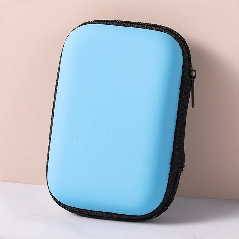 Portable EVA Storage Bag Charging Case for Earphone Package Zipper Bag Travel Phone Charger Cable Organizer Electronics Storage