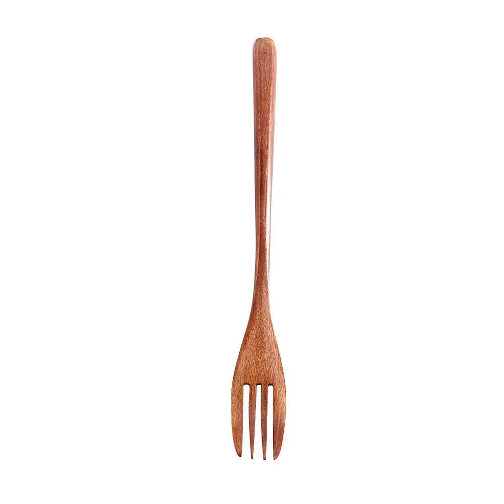 Kitchen Salad Cooking Wood Eco-friendly Natural Cutlery Wooden Forks Tableware Dinnerware