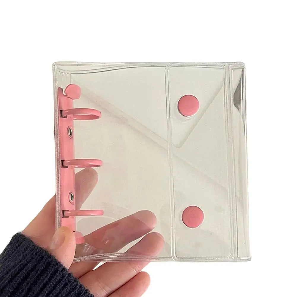 Eco Friendly Recyclable Paper Mini Journal Interchangeable Pages Built In Transparent Album Pocket Glitter Embellished Cover