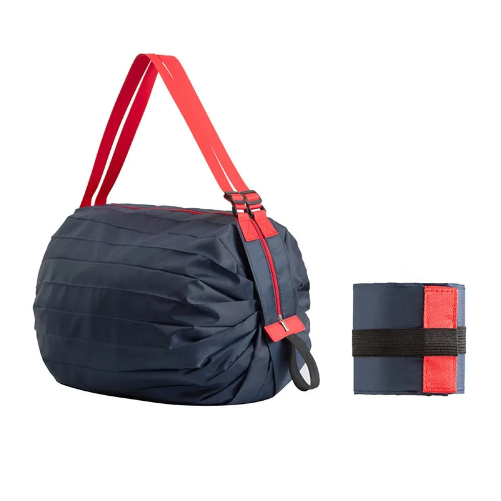Eco-friendly Creative Folding Shopping Bag Portable Reusable Beach Bag Lightweight Waterproof Travel Shoulder Handbag Yoga