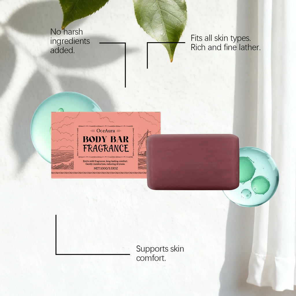 Sandalwood Scented Body Bar Moisturizing Gentle Cleansing Soap for Bath Shower Long-Lasting Fragrance Handmade Natural Skin Care