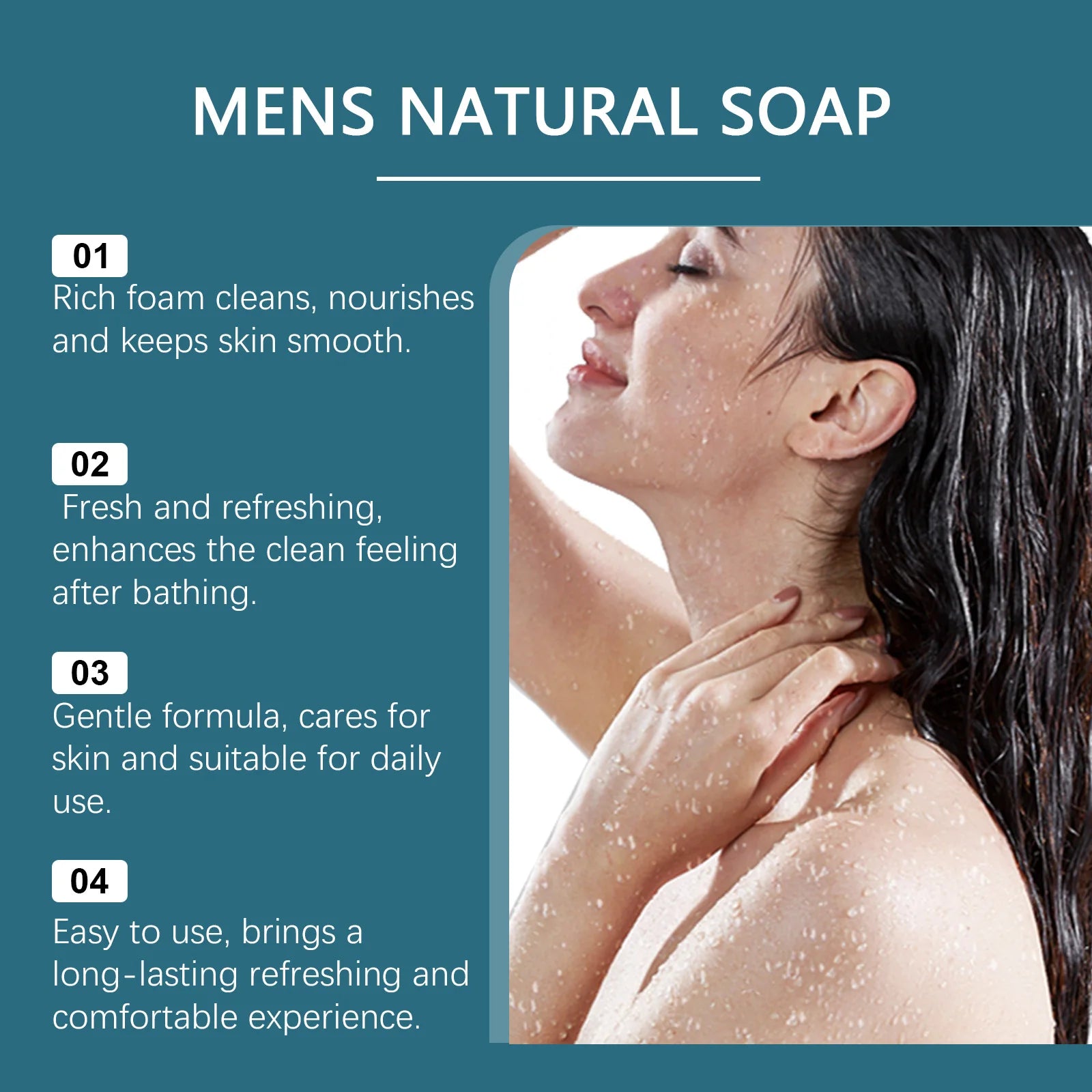 Natural Soap Nourishing Bath Deep Clean Moisturize Gentle Non-irritating Oil Control Refreshing Skin Smooth Removes Odors Care