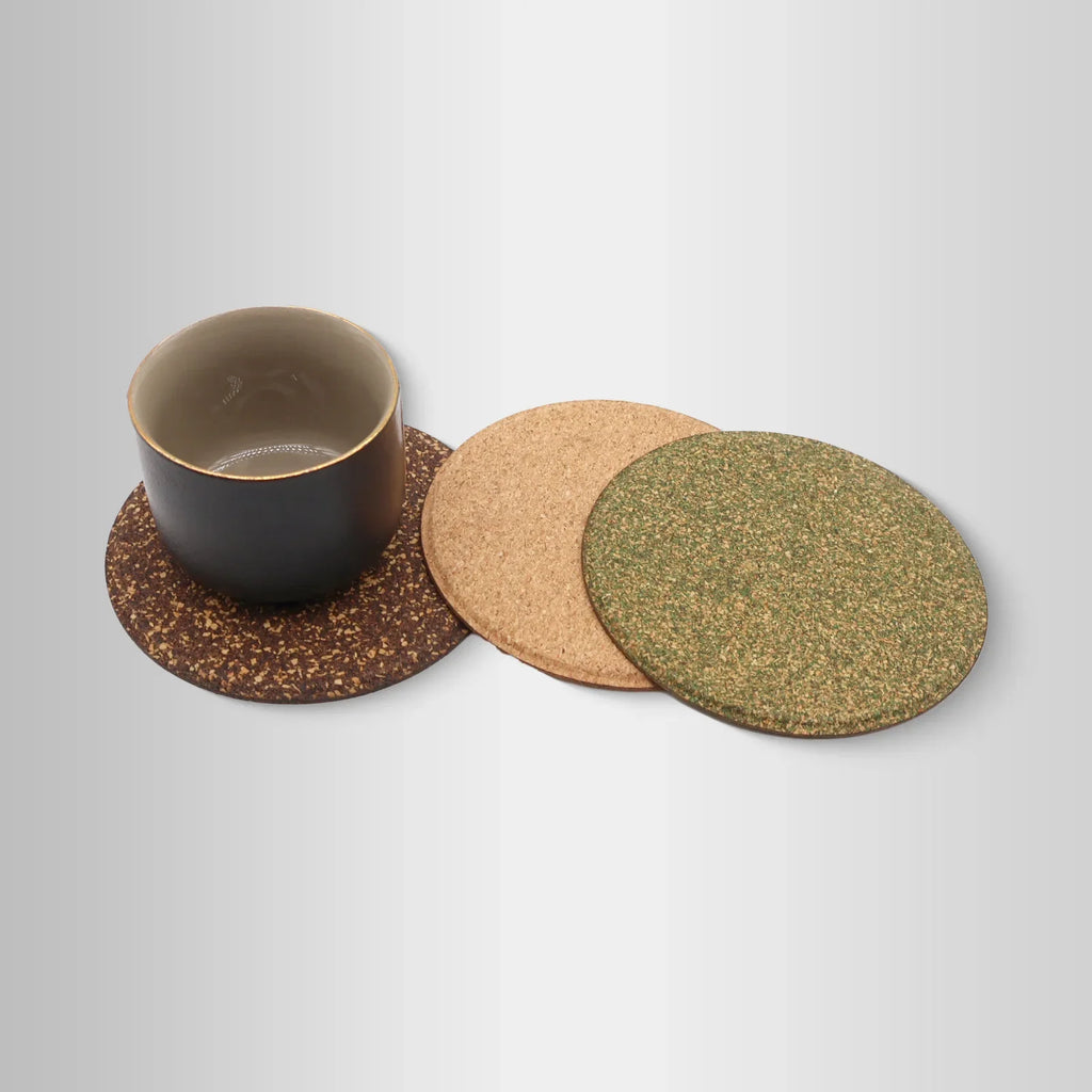 Eco-friendly Tea Dregs Cork Coasters Heat Insulation Anti-scald  Non-slip  Coaster Table Decoration and Accessories