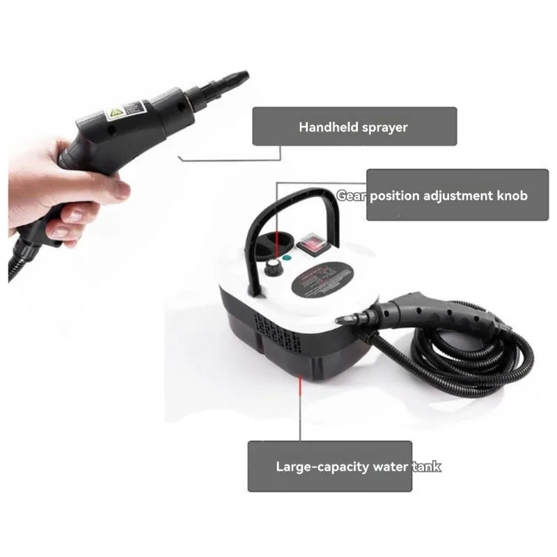 Eco Friendly Home Air Conditioning For Kitchen, Car, Steam Cleaner 1200W, 110V, High Pressure, High Temperature, US Plug Plu