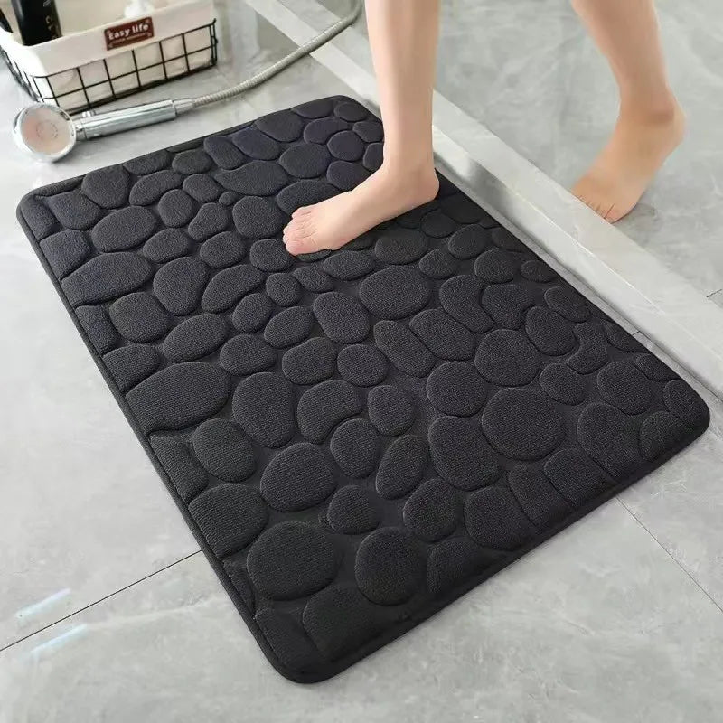 Soft Quick-Dry Anti-Slip Bathroom Mat for Bathtub Shower Kitchen Use, Machine Washable Bathroom Rug for Home Decor