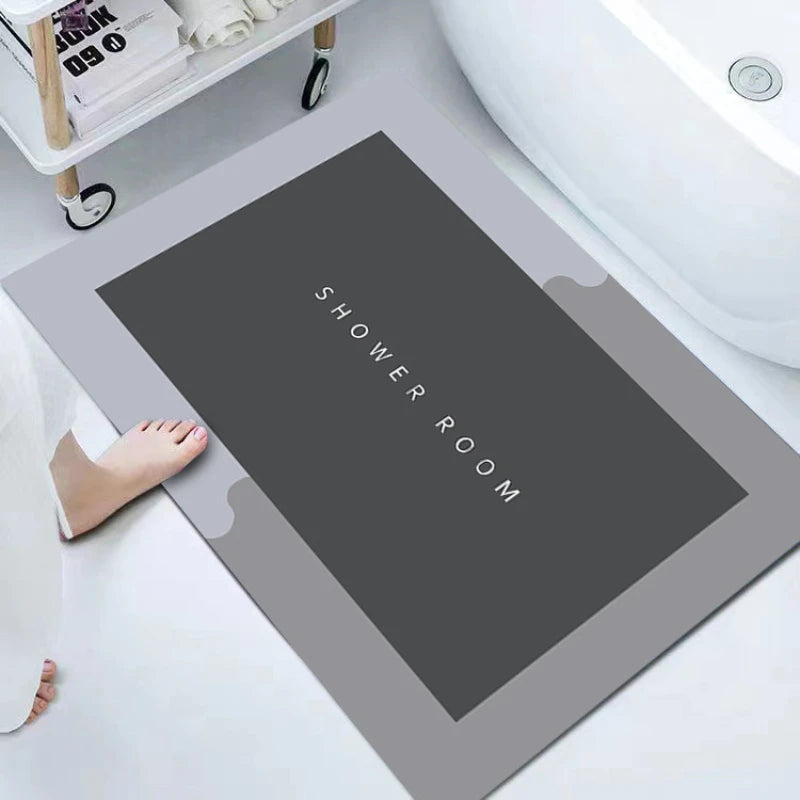 Bath Mats Modernized Magic Mat Bathroom Rubber Anti Slip Quick Drying Absorbent Bathroom Rug Shower Room Rugs for Bathtub Sink