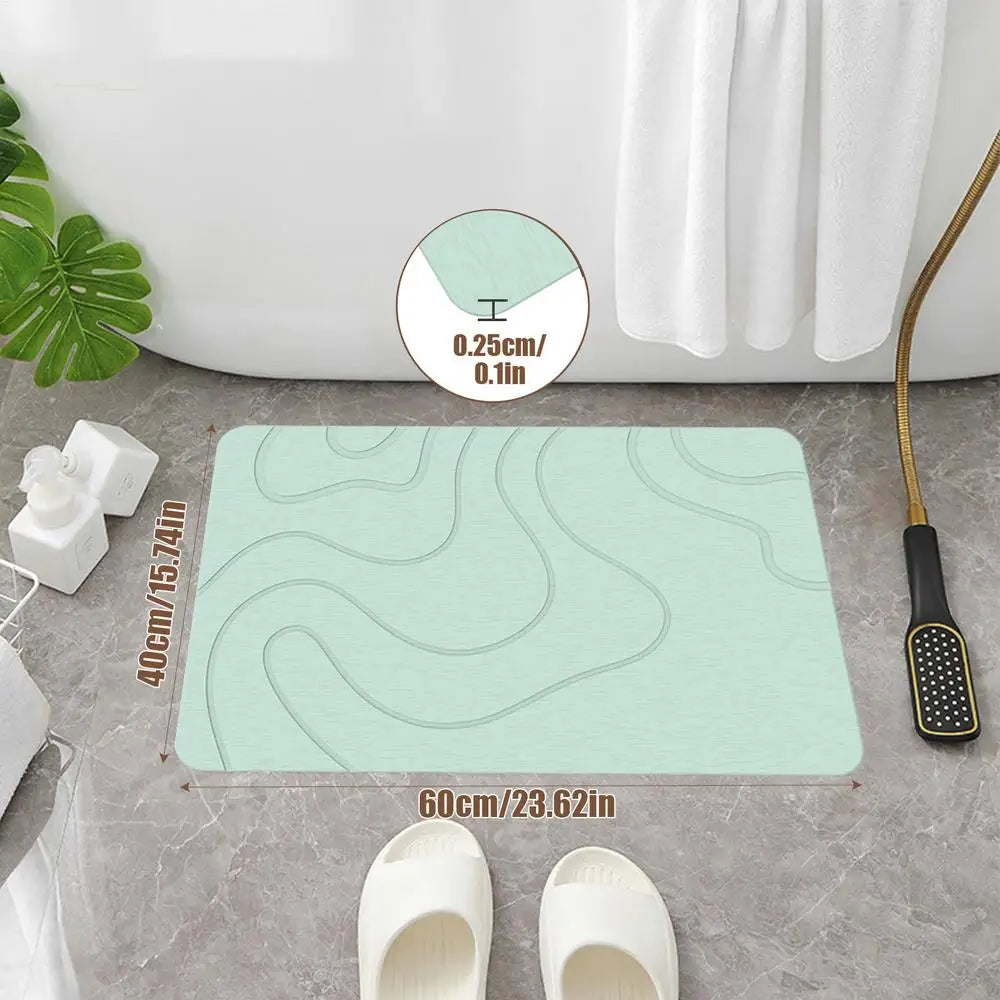 Bath Drying Mat Diatom Mud Soft Mat Toilet Door Non slip Mat Water Absorption Quick Drying Diatomite Shower Mat