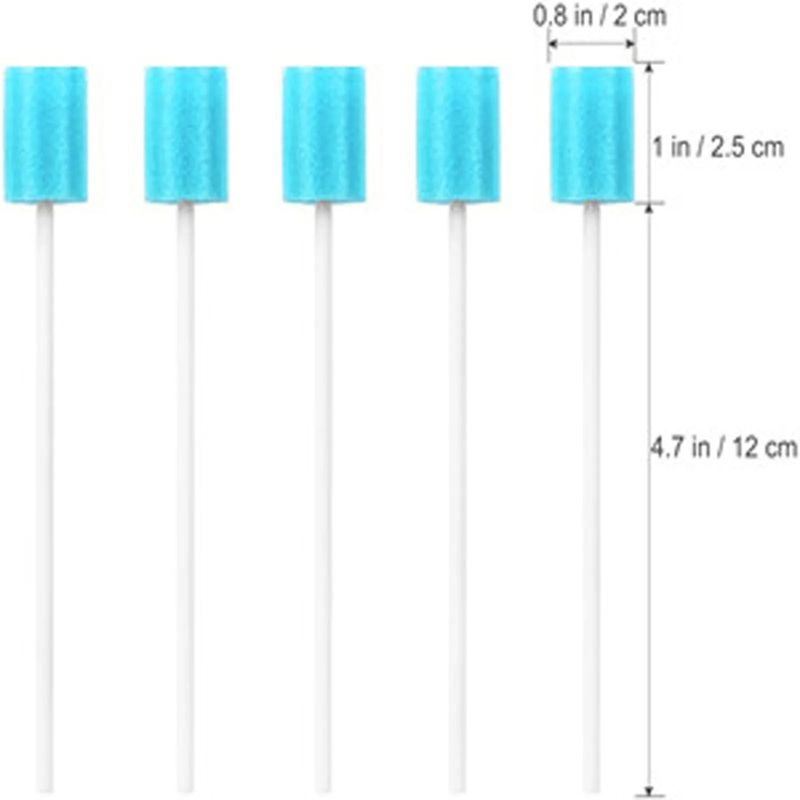 Pack Of 100 Disposable Oral Care Sticks With Blue Sponge Tip Oral Care, Disposable Tooth Cleaning Sponge Stick Oral Care