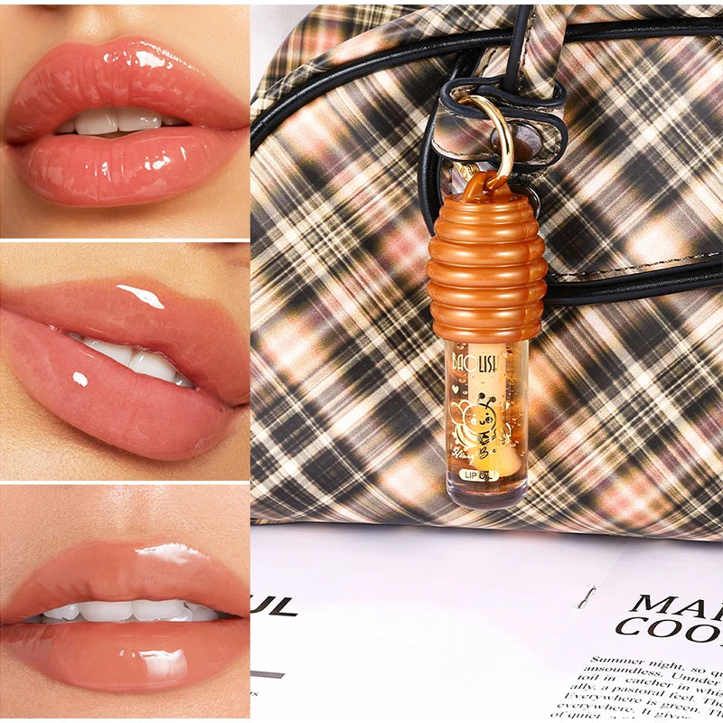 Honey Lip Balm Longlasting Moisturizing Dry Lips Diminishes Lip Lines Plumps Lips With Transparent Pearlescent Lip Care Lip Balm