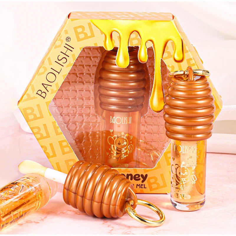 Honey Lip Balm Longlasting Moisturizing Dry Lips Diminishes Lip Lines Plumps Lips With Transparent Pearlescent Lip Care Lip Balm