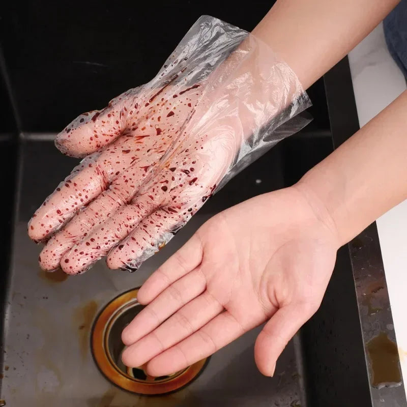 Eco-friendly Disposable Gloves Garden Household Restaurant BBQ Clear Multi-functional Gloves Food Grade New