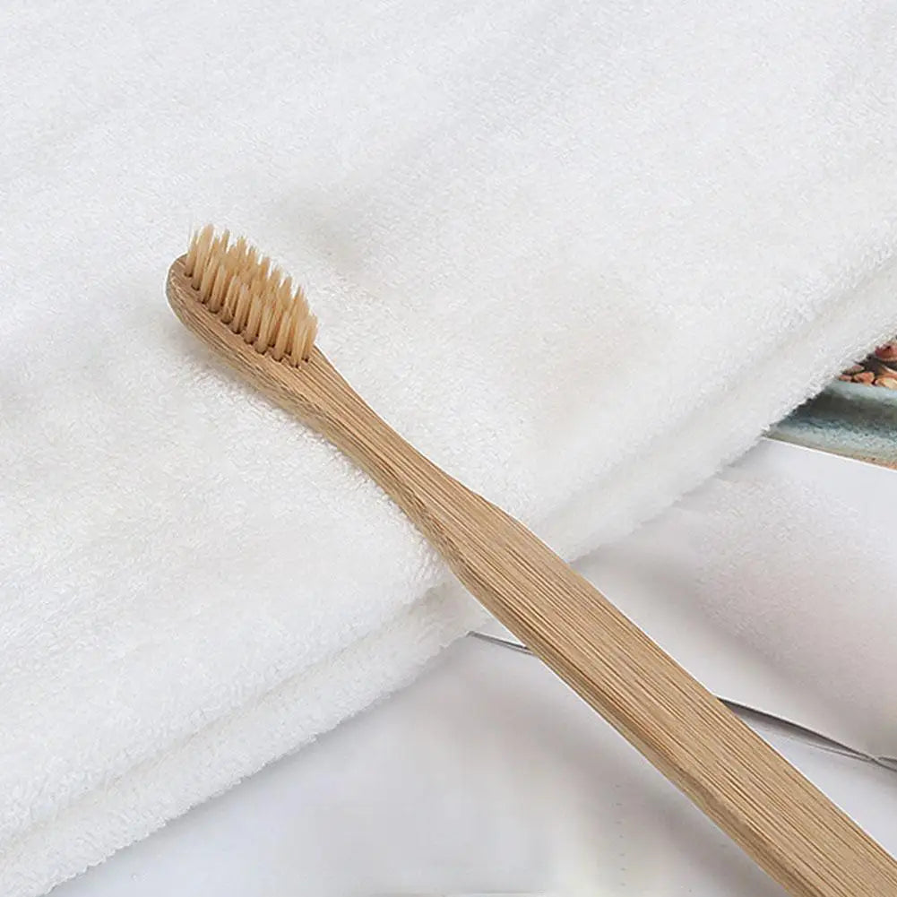 Eco Bamboo Toothbrush - Soft Bristle Charcoal Infused, Sustainable Dental Care for Adults