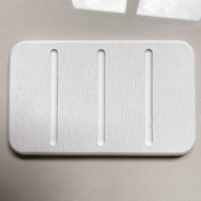 Diatomite Mud Soap Dish Quick Dry Bathroom Countertop Absorbent Pad Rectangular Toiletries Holder Supplies