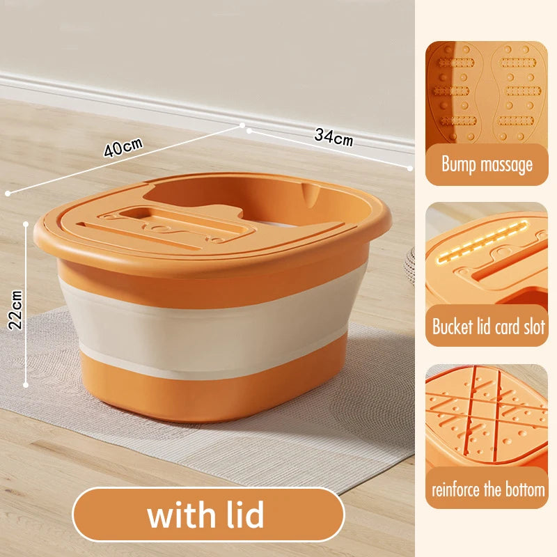 Portable Foldable Foot Bath Tub Plastic Space-saving Design Needed For Bedroom Use Bathroom Accessories Adult Folding Bathtub