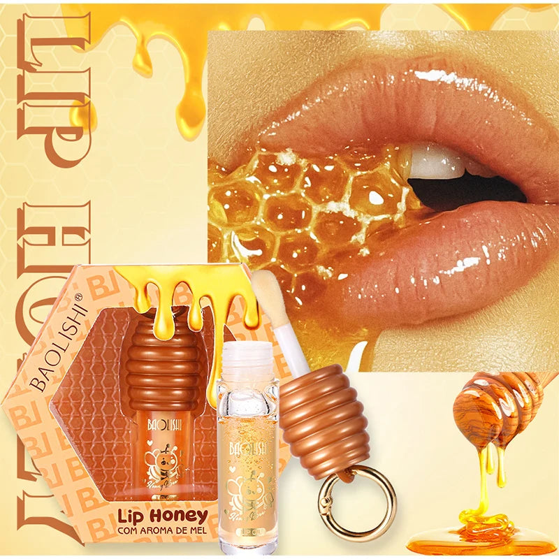 Honey Lip Balm Longlasting Moisturizing Dry Lips Diminishes Lip Lines Plumps Lips With Transparent Pearlescent Lip Care Lip Balm