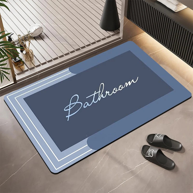 1PC Bathroom Absorbent Mat Indoor Simple Modern Diatomite Foot Mat Quick Drying Kitchen Toilet Rug Non-slip Doormat Home Decor