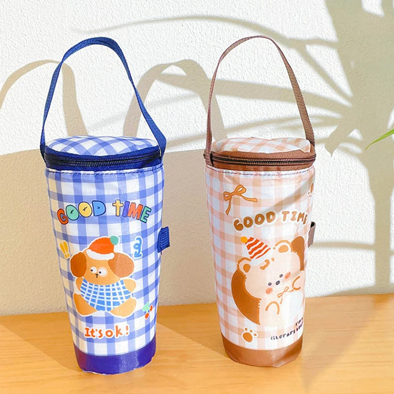 Eco-Friendly Portable Milk Tea Tote Bag Heat Preservation Insulated Cup Cover Carrying Handbag Tumbler Cup Accessories