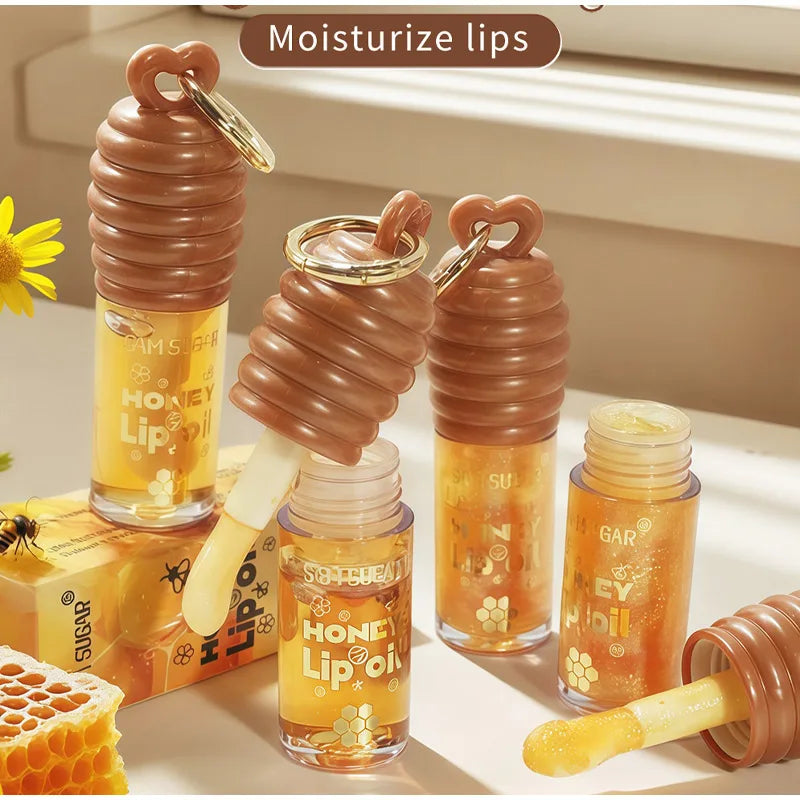 Honey Lip Balm Longlasting Moisturizing Dry Lips Diminishes Lip Lines Plumps Lips With Transparent Pearlescent Lip Care Lip Balm