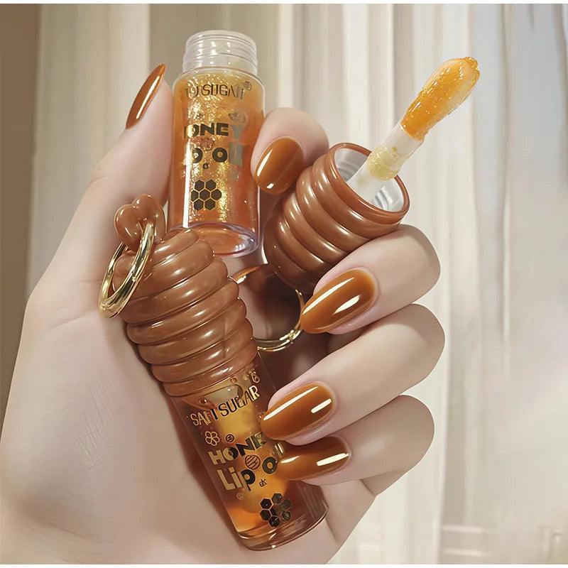Honey Lip Balm Longlasting Moisturizing Dry Lips Diminishes Lip Lines Plumps Lips With Transparent Pearlescent Lip Care Lip Balm