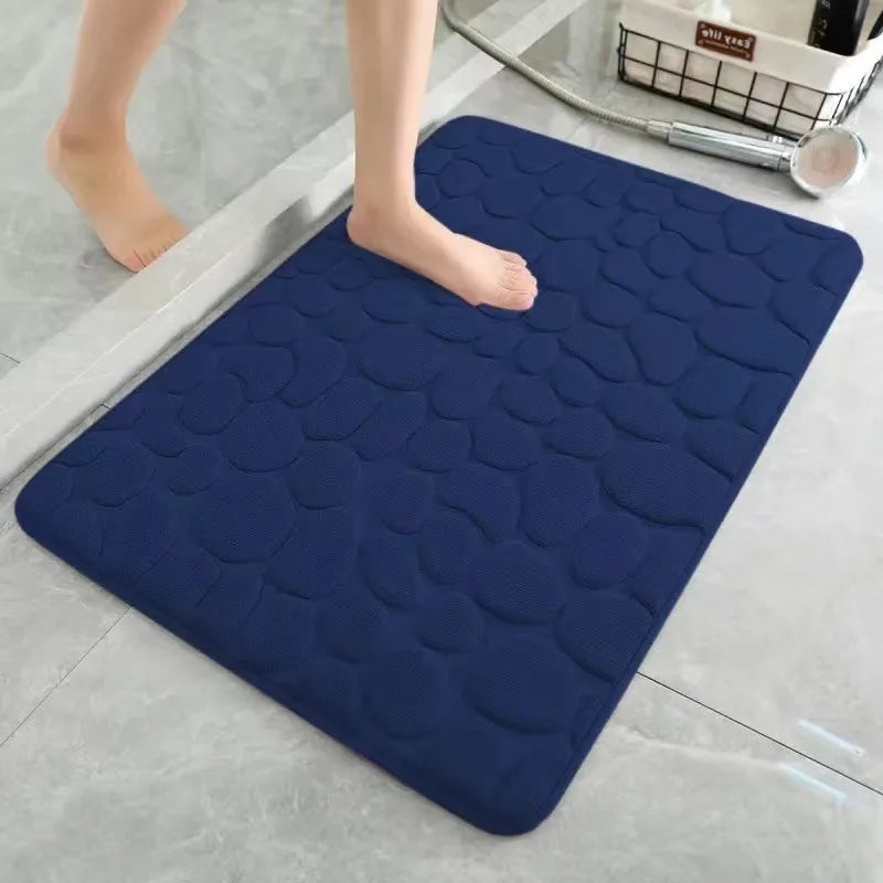 Soft Quick-Dry Anti-Slip Bathroom Mat for Bathtub Shower Kitchen Use, Machine Washable Bathroom Rug for Home Decor