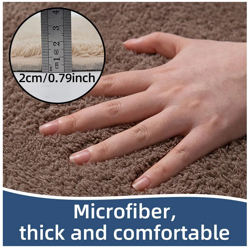 Bathroom carpet 3-piece set soft, absorbent, non-slip, microfiber toilet mat, U-shaped foot pad