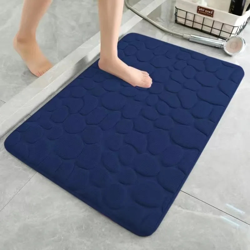 Soft Quick-Dry Anti-Slip Bathroom Mat for Bathtub Shower Kitchen Use, Machine Washable Bathroom Rug for Home Decor