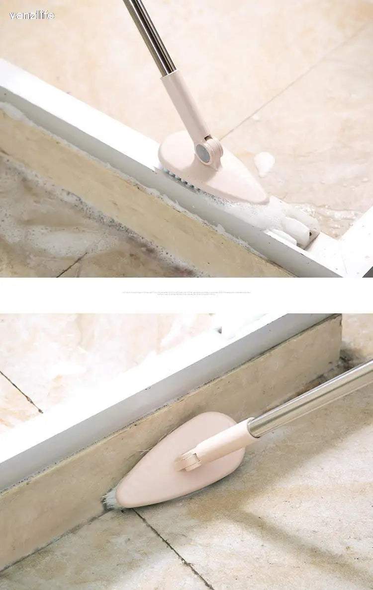 vanzlife Household bathroom long-handled brush outdoor floor tile ceramic tile to scrub brush toilet bath floor cleaning brush