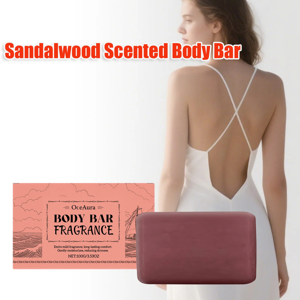 Sandalwood Scented Body Bar Moisturizing Gentle Cleansing Soap for Bath Shower Long-Lasting Fragrance Handmade Natural Skin Care