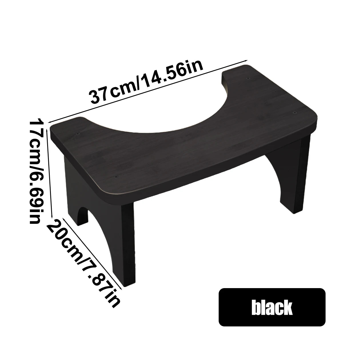 Bamboo Toilet Stool Squat Adult,Portable Toilet Potty Stool,Constipate Helper Stool For Bathroom,Curved Build, Bump-Proof