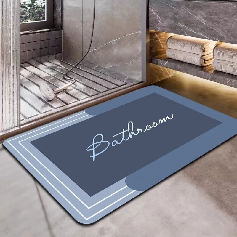 1PC Bathroom Absorbent Mat Indoor Simple Modern Diatomite Foot Mat Quick Drying Kitchen Toilet Rug Non-slip Doormat Home Decor