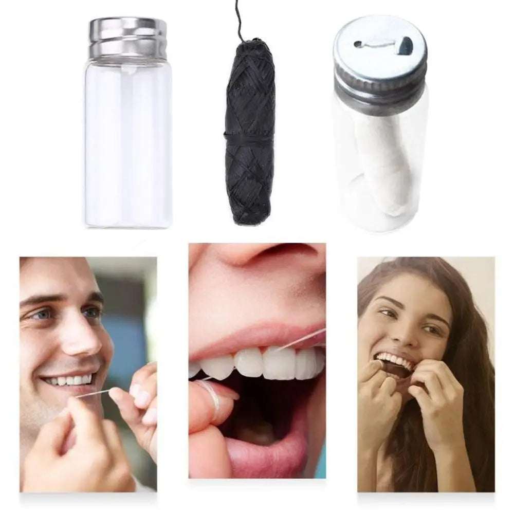 30M Eco-Friendly Bamboo Floss Spool Dental Floss Oral Care Oral Hygiene Teeth Flosser Dental Flosser
