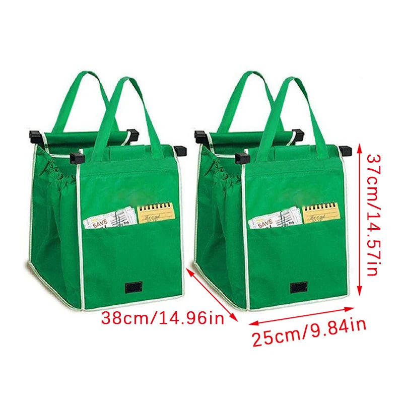 Eco Friendly Trolley Tote Supermarket Shopping Bag Thicken Cart Bags Large Capacity Handbags Foldable Reusable Cart Bag